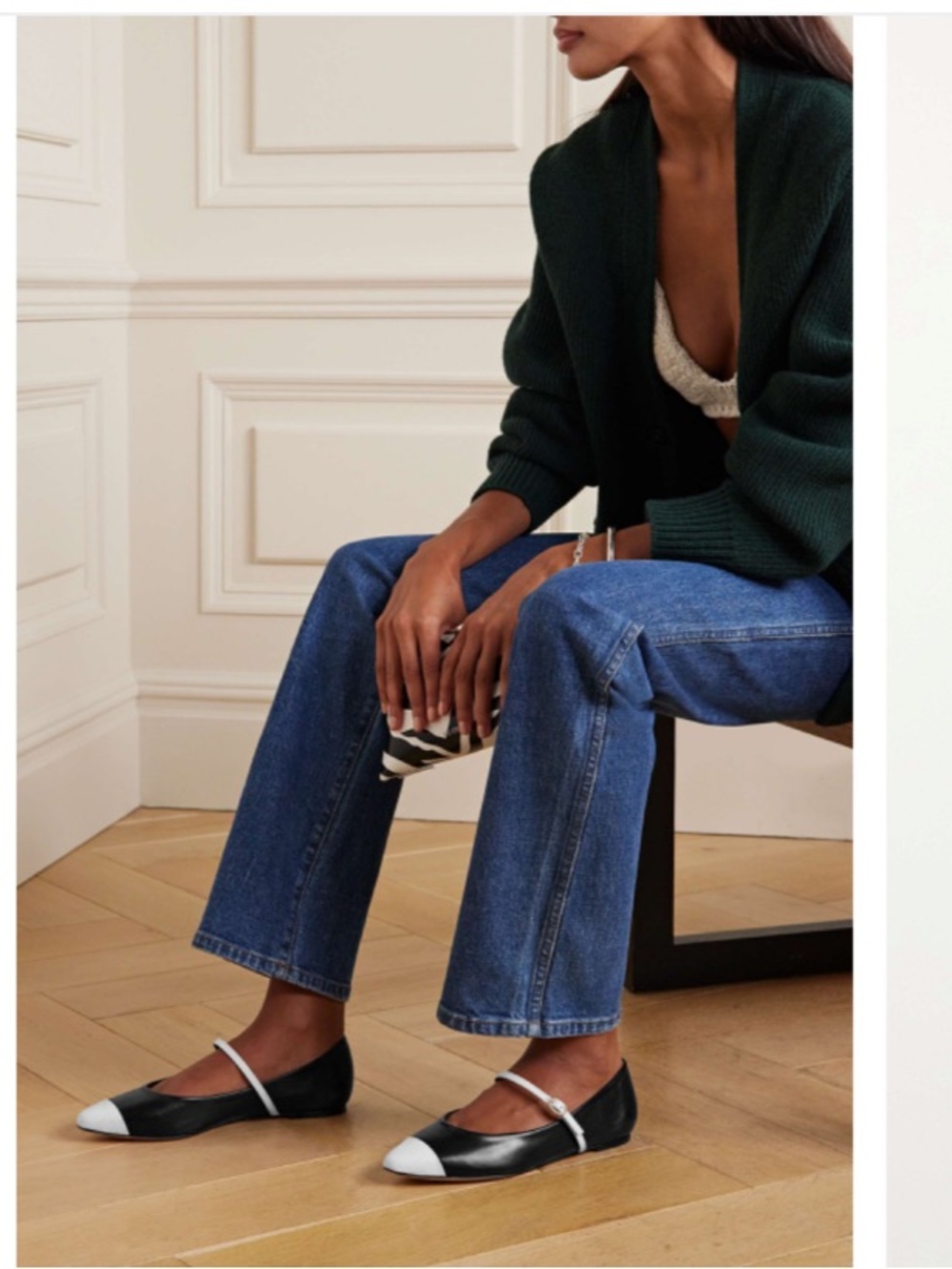 PORTE & PAIRE Two-tone Mary Jane
Ballet Flats The Frankie Shop net a porte 7,5
